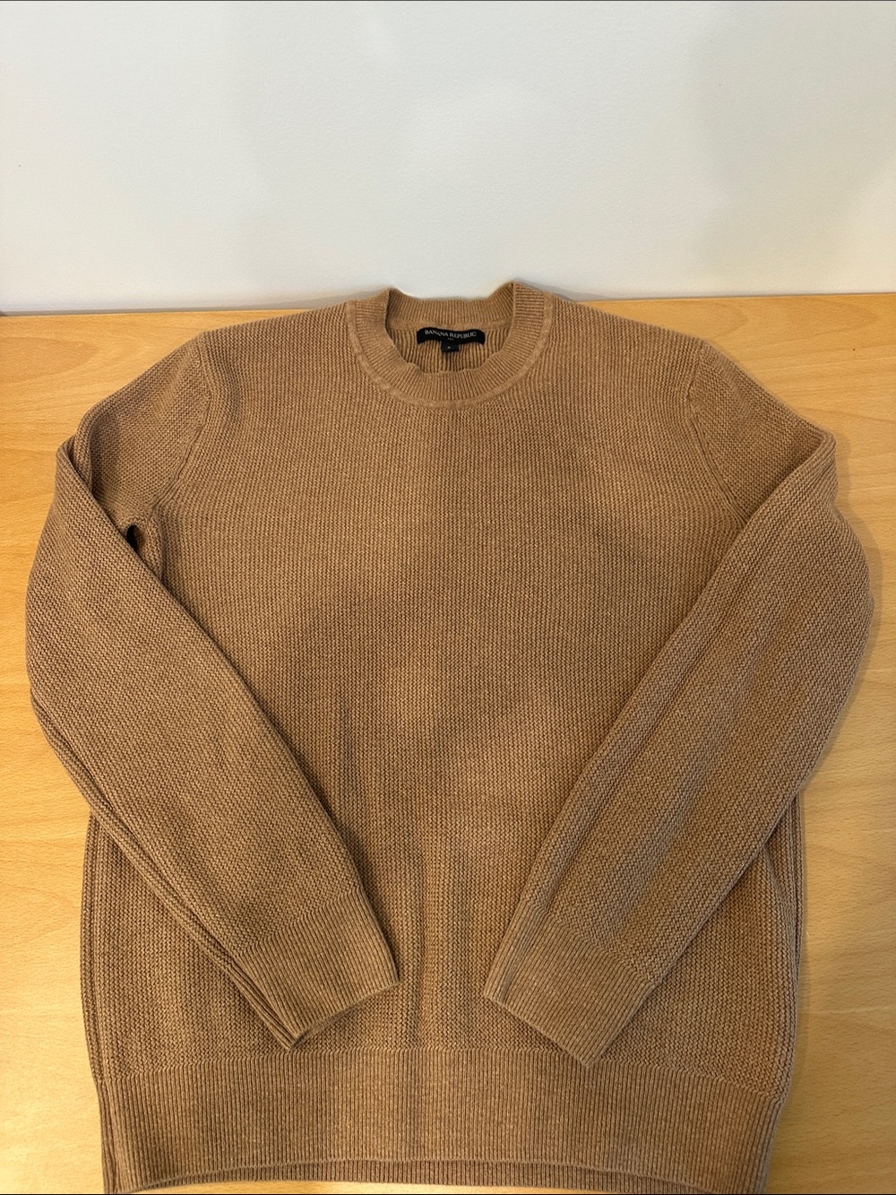 Banana Republic Men's Crewneck Sweater in Camel Brown